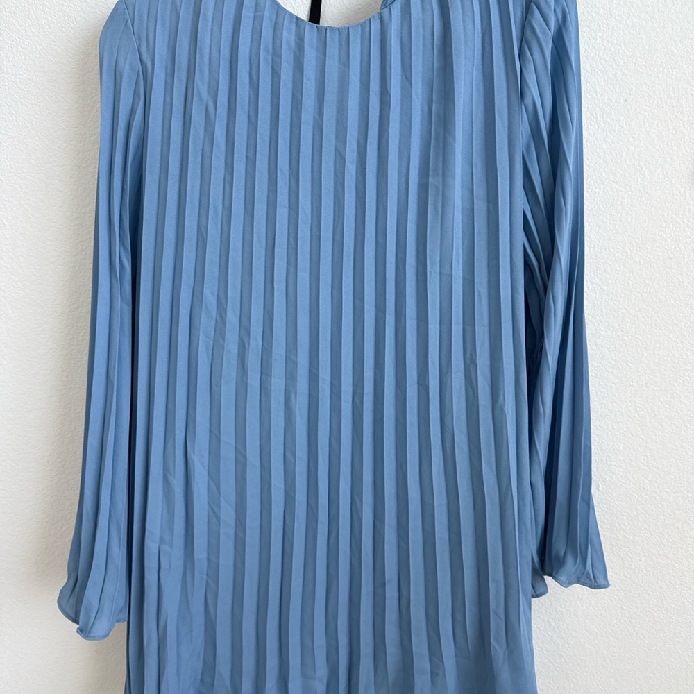 H&M Blue Pleated Blouse